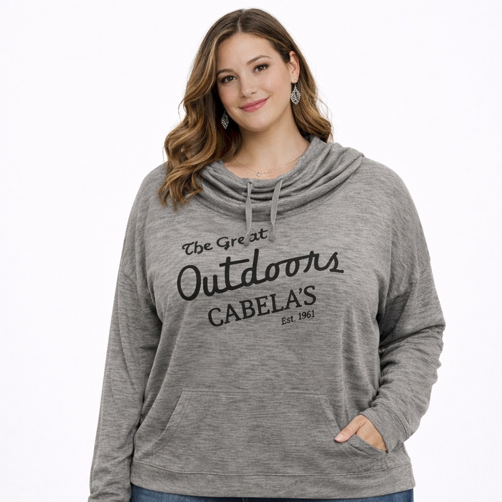 Cabela's Gray Hoodie. Oversized XL. EUC